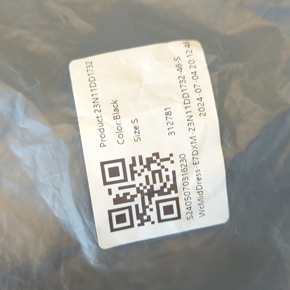 NWT HALARA Black Ribbed Knit Round Neck Split Bodycon Midi Casual Dress, US S - Picture 6 of 6